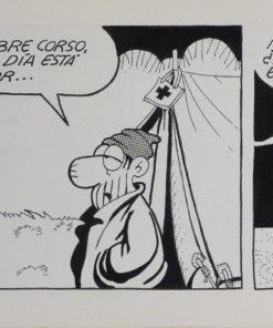 Luis Valcarcel Ortés - "Pobre corso" dibujo original tinta china cartulina