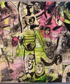 Javier Pagola 1993 - "Personajes" oleo lienzo, enmarcado