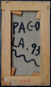 Pagola Javier, Composición Piel de Vaca I, 1993, acrílico lienzo, 41x24 cms.  (1)