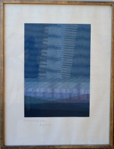 Sempere Eusebio 1965, Composición sin título, Gouasche cartulina, enmarcado, dibujo 43x31 cms. y marco 67x52 cms. Firmado, fechado y dedicado a Fefa Seiquer en el passpartout (