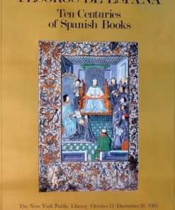 Tesoros de España - "Ten centuries of Spanish books" cartel exposición New York Public Library en 1985