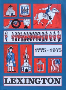 USA, Lexington, cartel celebración 200 aniversario independencia EEUU, 61x45 cms.  (1)