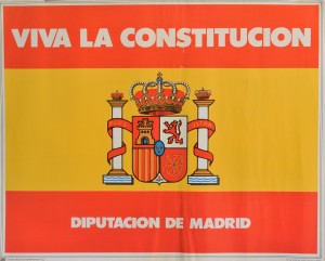 Viva la Constitución, cartel editado por la Diputación de Madrid, cartel 49x60 cms.  (5)