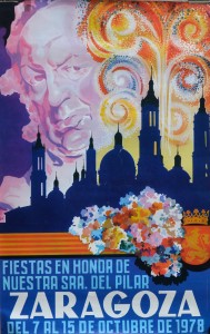 Zaragoza, Fiestas 1978, cartel promoción, 61x39 cms.  (1)