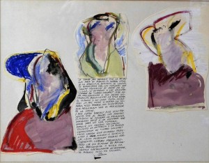 bonifacio 1972, taurinas, la tarde del domingo, técnica mixta y collage cartulina, enmarcado, pintura 32x41 cms. y marco 48x58 cms. 2800 (8)