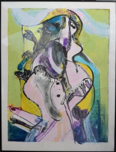 bonifacio 1973, torso personaje pintura papel 57x43 cms (3)