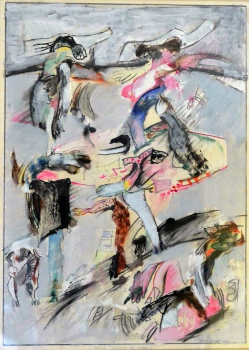 Bonifacio 1978 - "Boceto para Desfile de Modelos" pintura técnica mixta cartulina