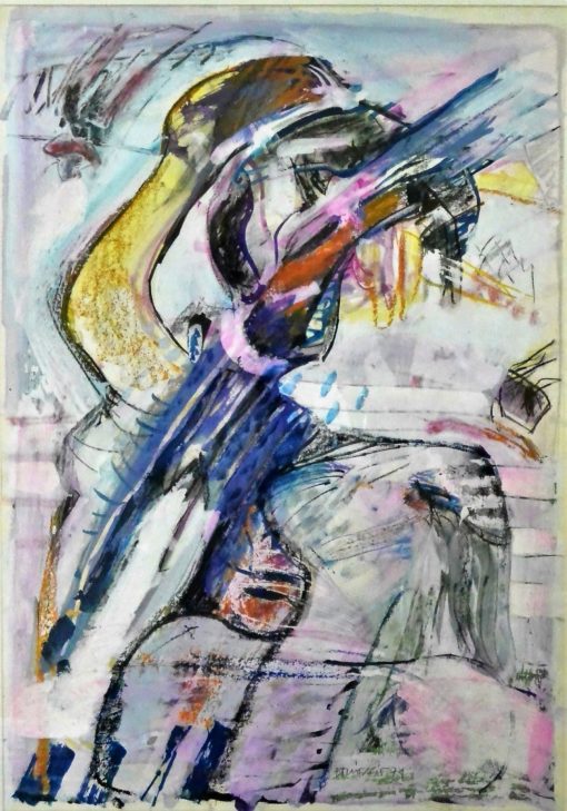 Bonifacio 1979 - "Personaje" técnica mixta cartulina, enmarcado