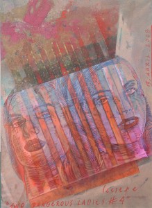 Ceesepe, Two dangerous ladies # 4, dibujo técnica mixta papel, 41,50x30cms. (6)