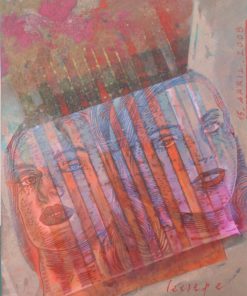 Ceesepe - "Two dangerous ladies # 4" dibujo técnica mixta papel