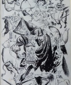 Lorenzo Goñi - "La Celestina" dibujo plumilla tinta papel, enmarcado
