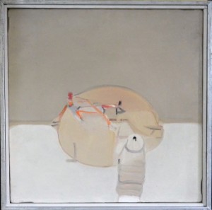 Lorenzo Antonio, Microorganismo en aumento, oleo lienzo, firmado en 1969, obra 40x40 y enmarcado 43x43 cms (1)