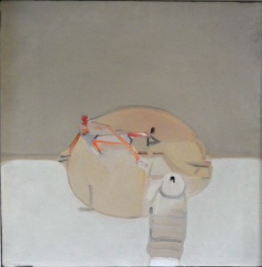 Lorenzo Antonio, Microorganismo en aumento, oleo lienzo, firmado en 1969, obra 40x40 y enmarcado 43x43 cms (3)