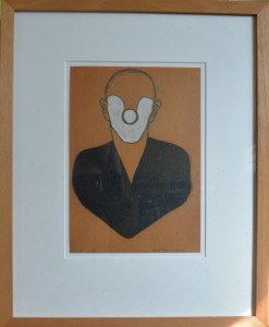 Neuman Max, Torso, técnica mixta papel, enmarcado, dibujo 30x21 cms. y marco 53x43 cms (2)
