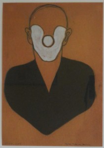 Neuman Max, Torso, técnica mixta papel, enmarcado, dibujo 30x21 cms. y marco 53x43 cms (5)