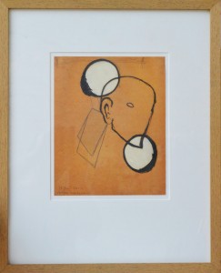 Neuman Max, sin título, dibujo original técnica mixta papel, enmarcado, obra 27x21,50 cms. y marco 53x43 cms (1)