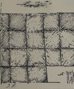 Javier Pagola - "Proyecto de laberinto" dibujo tinta papel, enmarcado