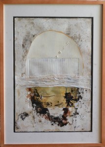 Stefanova Dora, composición, técnica mixta cartulina y collage, enmarcado, obra 56x38 cms. y marco 72,50x52,50 cms. 600 (2)
