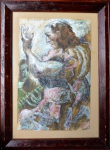 Zohre Mirabassi, La niña de Motril, técnica mixta papel, enmarcado, dibujo 43x28 cms. y marco 59x43 cms (2)