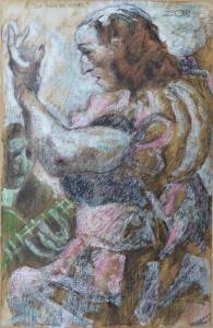 Zohre Mirabassi, La niña de Motril, técnica mixta papel, enmarcado, dibujo 43x28 cms. y marco 59x43 cms (6)