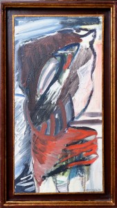 bonifacio 1976, Cabeza, oleo lienzo, enmarcado, pintura 60x30 cms. y marco 71x41 cms (5)
