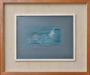 rueda gerardo 1961, composición abstracta, oleo lienzo, enmarcado por el artista, pintura 27x36 cms. y marco 45x53,50 cms (2)