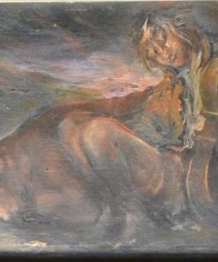 Juan Vicente Barrio, Juanvi - "Música en el campo" pintura oleo tablex, enmarcado