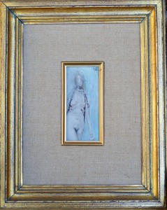 Juan Vicente Barrio Juanvi, Desnudo, oleo tablex, enmarcado, pintura 20x10 cms. y marco 54x43 cms.  (1)