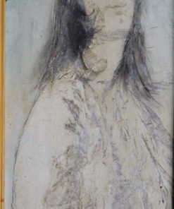 Juan Vicente Barrio Juanvi - "Torso de mujer joven" pintura oleo tablex, enmarcado