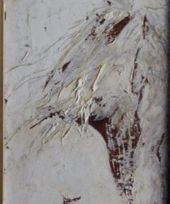 Juanvi, Juan Vicente Barrio - "Mujer joven acodada" pintura oleo tablex, enmarcado