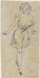 Loygorri, Mujer airada, dibujo tinta papel enmarcado, dibujo 10,50x5,30 cms. y marco 22x15 cms (10)