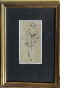 Loygorri, Mujer airada, dibujo tinta papel enmarcado, dibujo 10,50x5,30 cms. y marco 22x15 cms (7)