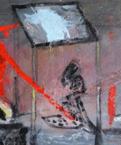 Bonifacio 1995 - "Mancha roja" pintura oleo lienzo