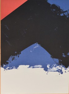Borrell Palazon Alfons, Pirámide azul, litografía, edición 99 ejemplares, numerado hc y firmado a lápiz, 76x56 cms.  (2)