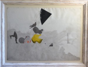 Castillo Jorge 1972, Mancha amarilla, técnica mixta papel, enmarcado, obra 57x79 cms. y marco 75x96 cms. c 1200 (2)