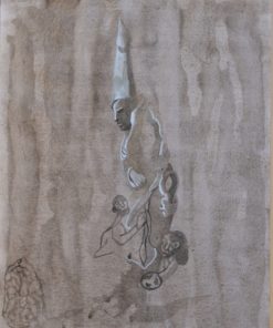 Jorge Castillo 2002 - "El padre" dibujo original acrílico papel