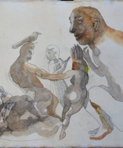 Jorge Castillo 2002 - "La memoria callada" lápiz y acuarela papel artesanal