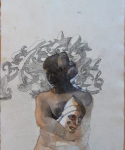 Jorge Castillo 2006 Madrid - "A propósito de la muerte" lápiz y acuarela papel artesanal