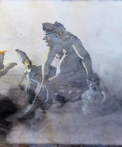 Jorge Castillo 2007 Ibiza - "De la vida cotidiana, los visitantes" lápiz y acrílico papel artesanal