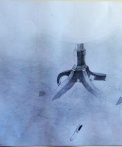 Jorge Castillo 1982 New York - "Pie de mesa" dibujo lápiz papel, enmarcado