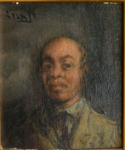 Juan Vicente Barrio Juanvi, Cabeza de hombre en la procesión, pintura oleo lienzo, 15x12,50 cms (3)