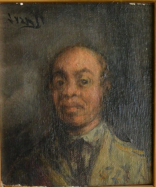 Juan Vicente Barrio Juanvi - "Cabeza de hombre en la procesión" pintura oleo lienzo