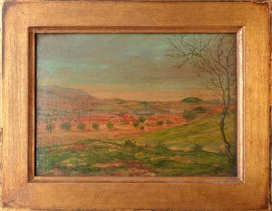 Ortego Manuel, Paisaje, pintura oleo tabla, enmarcado, pintura 15x20 cms. y marco 29x19 cms. (3)