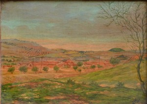Ortego Manuel, Paisaje, pintura oleo tabla, enmarcado, pintura 15x20 cms. y marco 29x19 cms. (4)