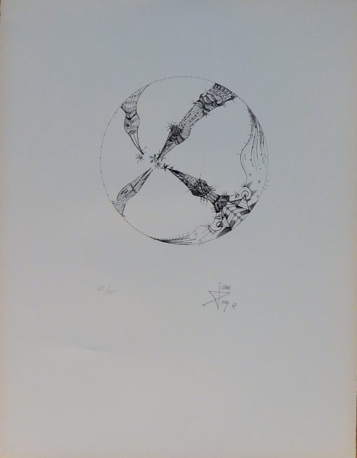 Joan Ponç 1967 - "Four birds" litografía