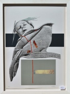 Villalba Darío, Mujer, litografía y fotolito, edición 75 ejemplares, numerado y firmado a lápiz, enmarcado, papel 95x68 cms. y marco 108x81 cms. (12)