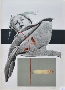 Villalba Darío, Mujer, litografía y fotolito, edición 75 ejemplares, numerado y firmado a lápiz, enmarcado, papel 95x68 cms. y marco 108x81 cms. (9)