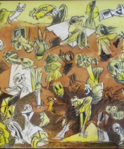 Bonifacio 1981 - "Homenaje a Saura" lapiz tinta y aguada cartulina , enmarcado