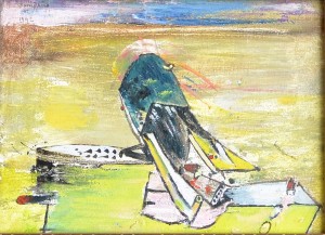 bonifacio 1992, dispositivo en el horizonte, pintura oleo lienzo 16x22 cms.     220000 (1)