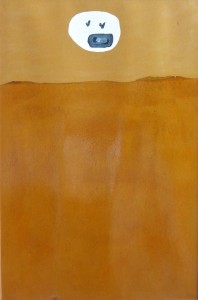 lamazares anton, astro sobre el horizonte, oleo y barniz cartulina, enmarcado, pintura 113x76 cms. y marco 119x82 cms. (2)